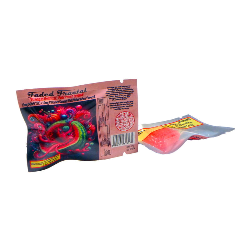 Pink Watermelon | Pure Power Gummies | 15mg Delta-9 THC + 10mg THC-P Pink Watermelon | Pure Power Gummies | 15mg Delta-9 THC + 10mg THC-P