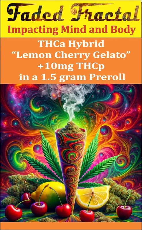 Lemon Cherry Gelato | Preroll | Premium Flower | 21% THC-A | 1 g